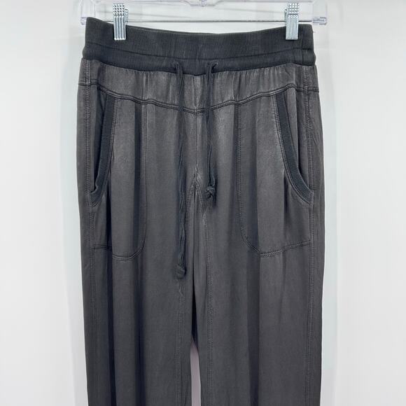 Marrakech Anthropologie Liam Silky High Rise Jogger Pants Charcoal Gray Women XS - Picture 4 of 11